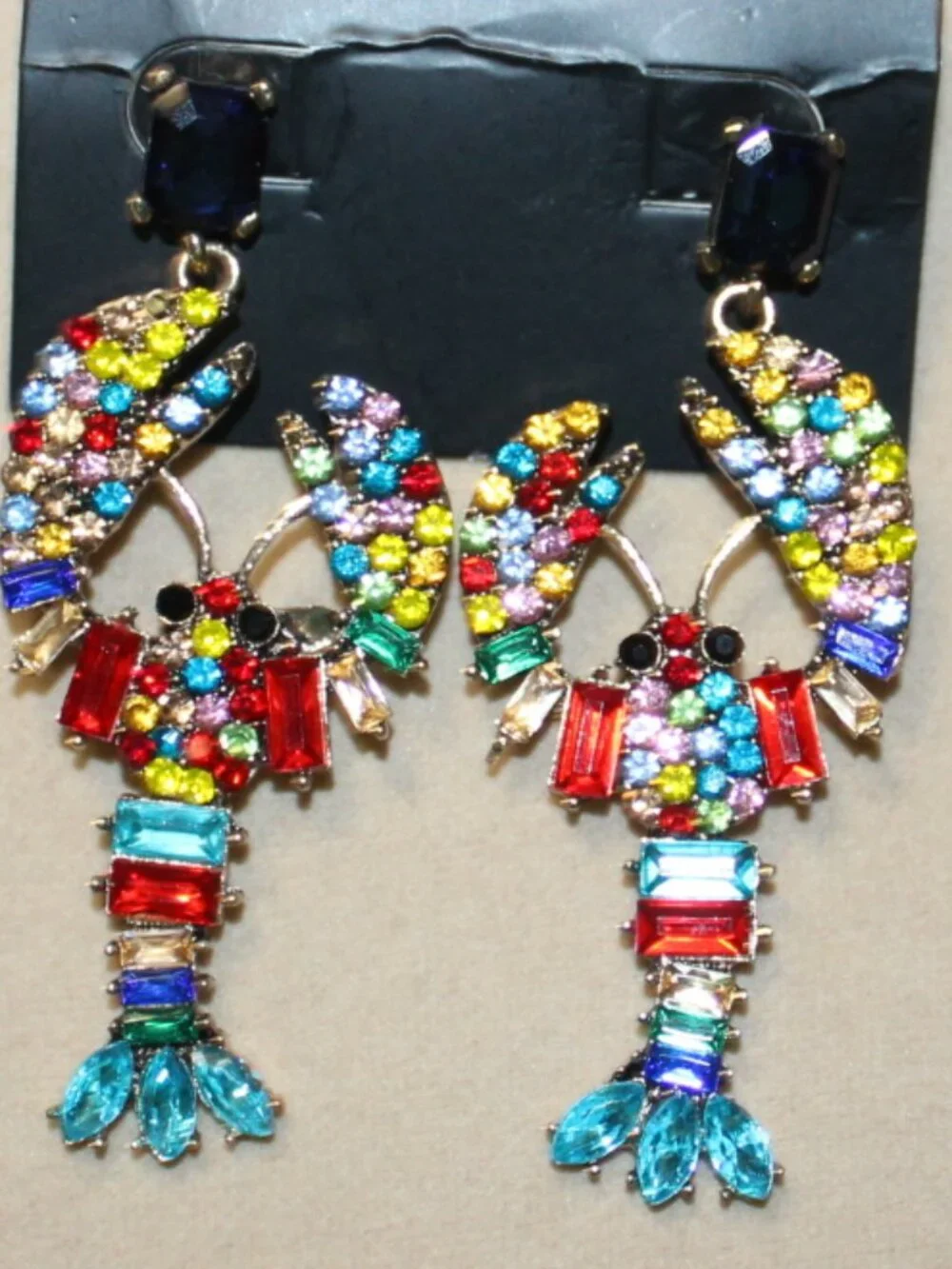 NWT Torrid Rhinestone Lobster earrings. NICE! - Picture 4 of 5